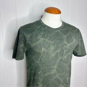 Slate & Stone Textured Palm Leaves Pocket T Shirt